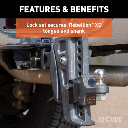Curt Rebellion XD Tongue and Hitch Lock Set 45932